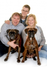 Familie Grelck mit Hunden.