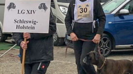 auf dem Weg zur Siegerehrung